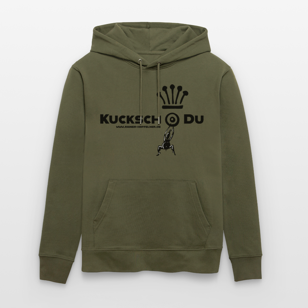 Unisex Hoodie mit KUCKSCH DU PRINT - Khaki Grün