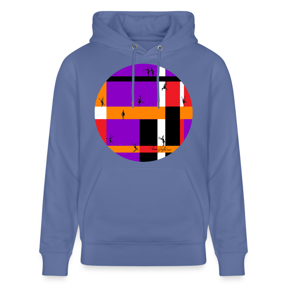 Unisex Bio-Hoodie mit TUSCHEMÄNNCHEN PRINT - Blau