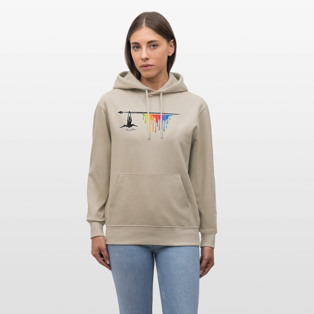 Unisex Hoodie mit TUSCHEMÄNNCHEN PRINT - Beige