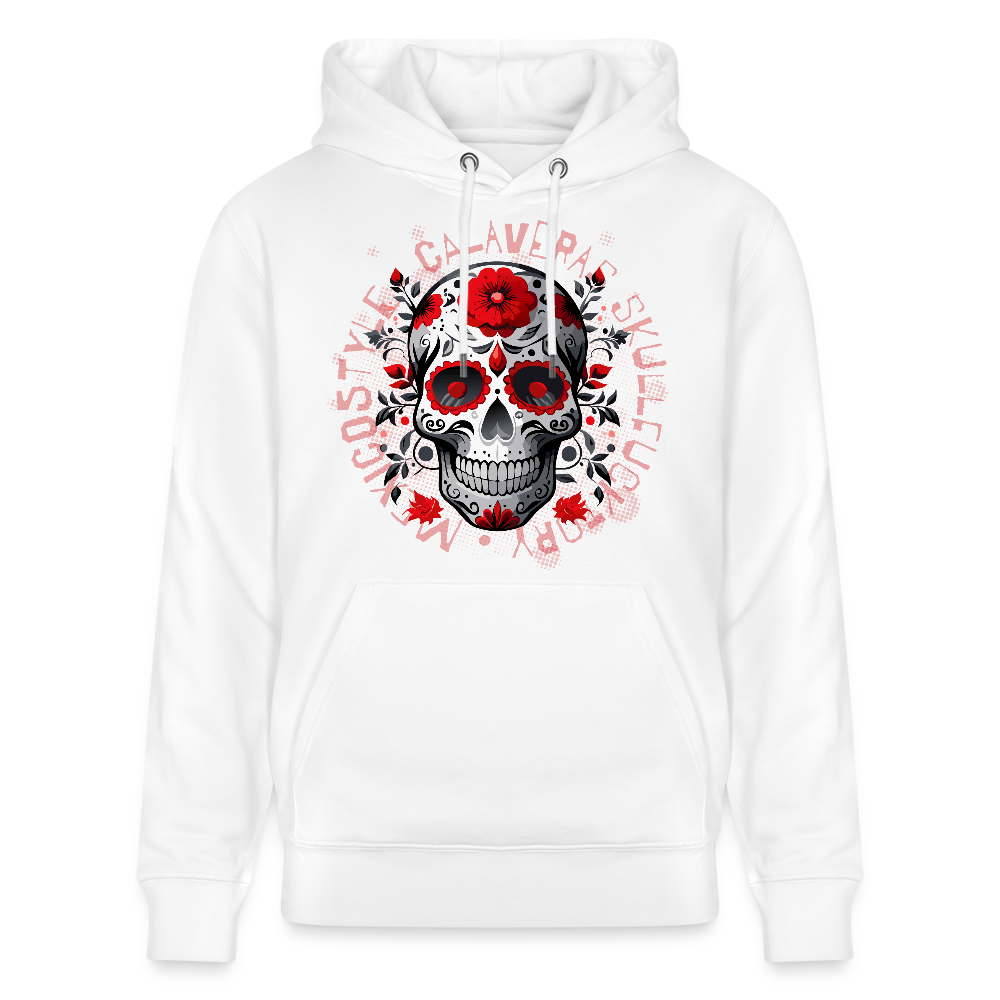 Unisex Hoodie mit CALAVERAS SKULL PRINT - Weiß
