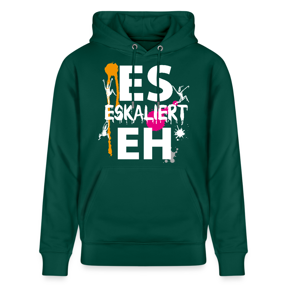 Unisex Hoodie mit ES ESKALIERT EH PRINT - Forest