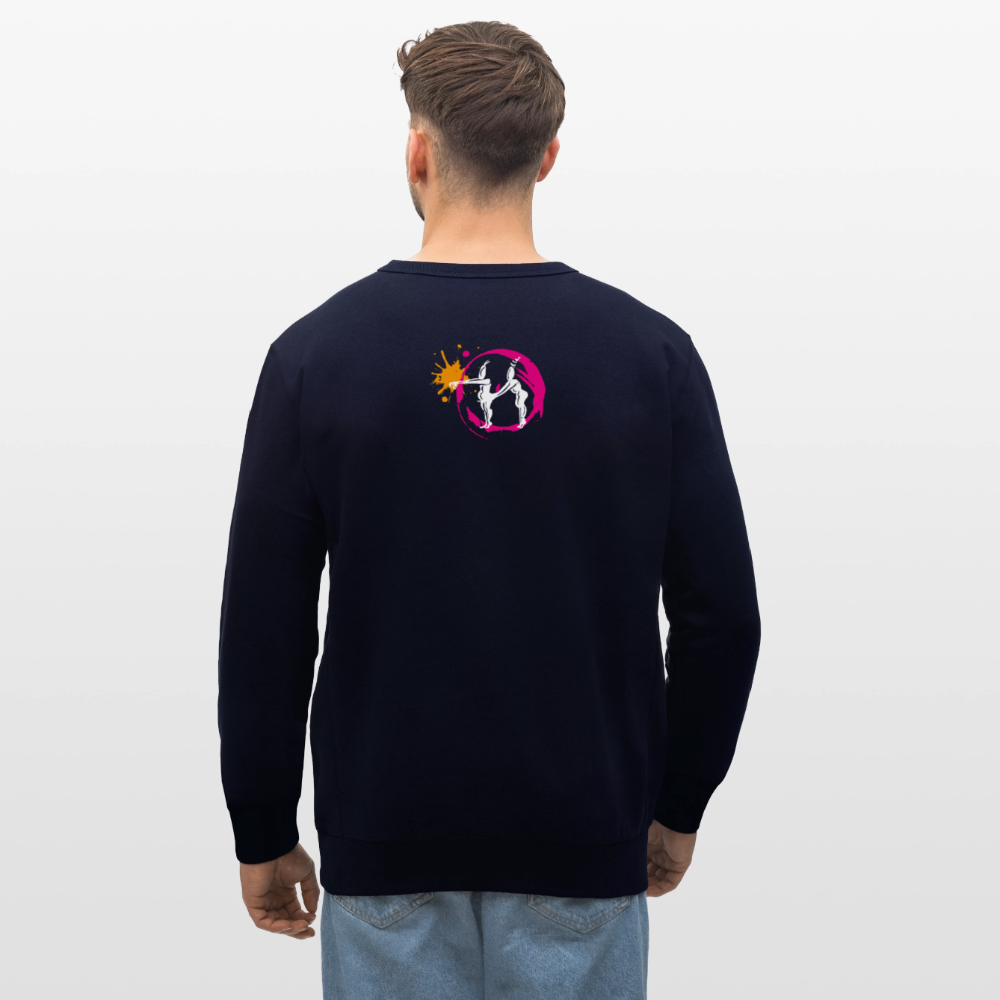 Unisex Bio-Sweatshirt mit ES ESKALIERT EH PRINT - Navy