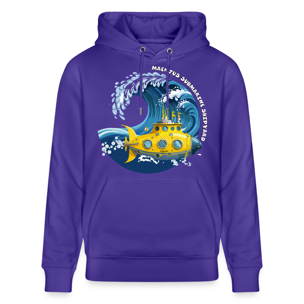 Unisex Bio-Hoodie mit MAENJUS SUBMARINE SHIPYARD PRINT - Purple Love