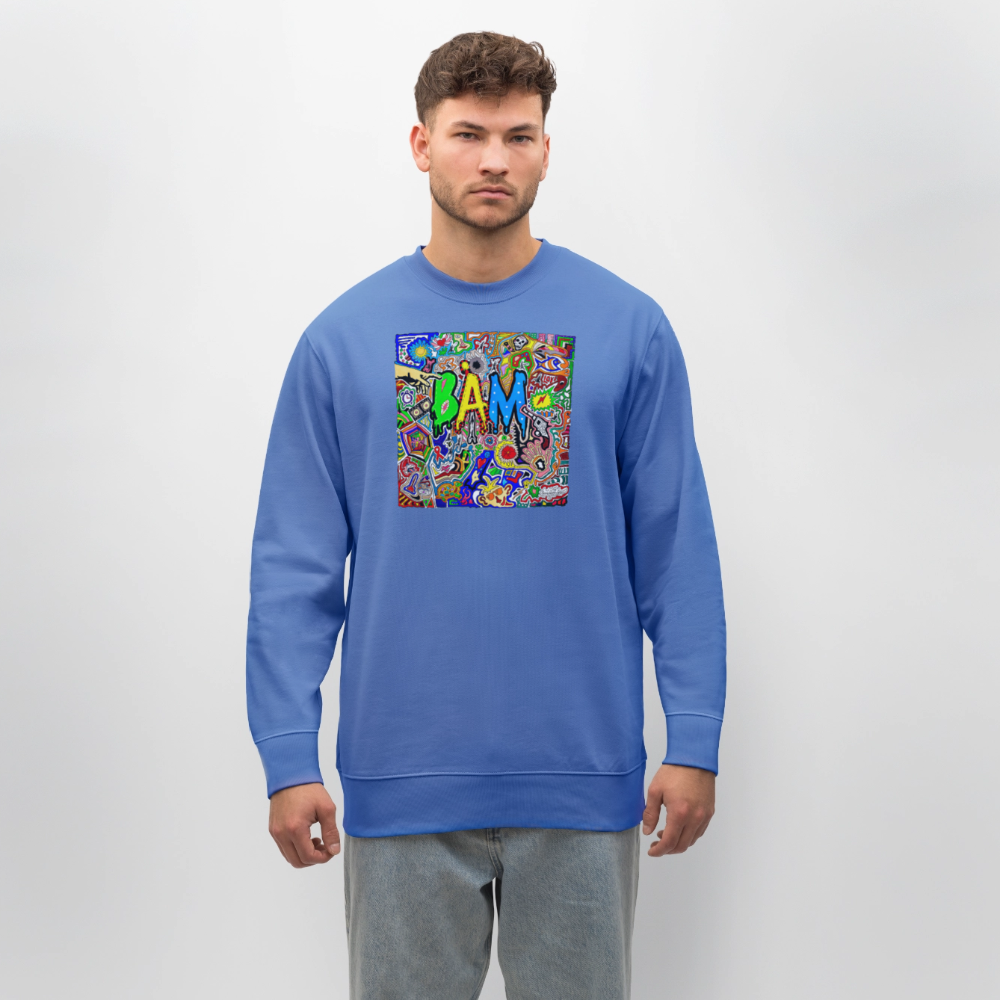 Unisex Bio-Sweatshirt mit BÄM PRINT - Blau