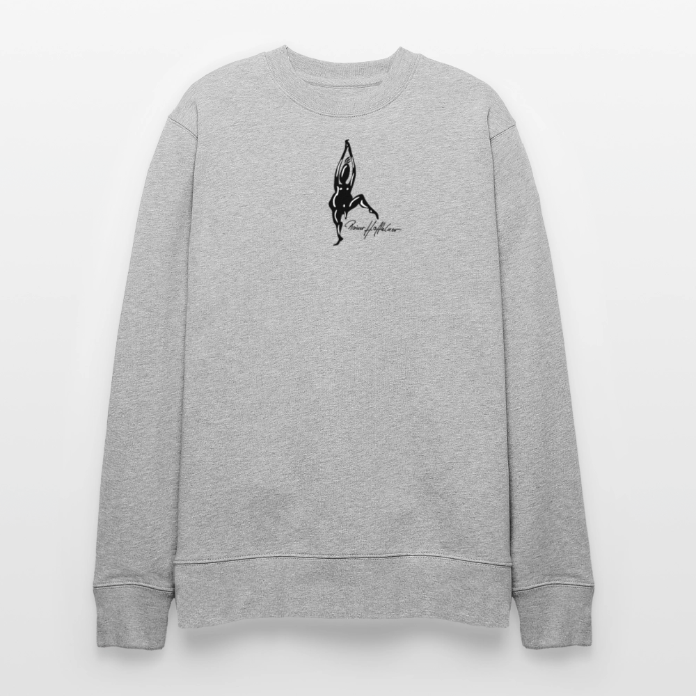 Unisex Bio-Sweatshirt mit TUSCHEMÄNNCHEN PRINT - Grau meliert