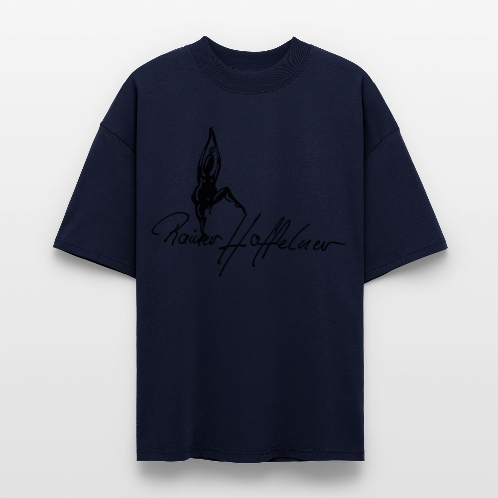 Oversized Unisex T-Shirt mit TUSCHEMÄNNCHEN PRINT - Navy