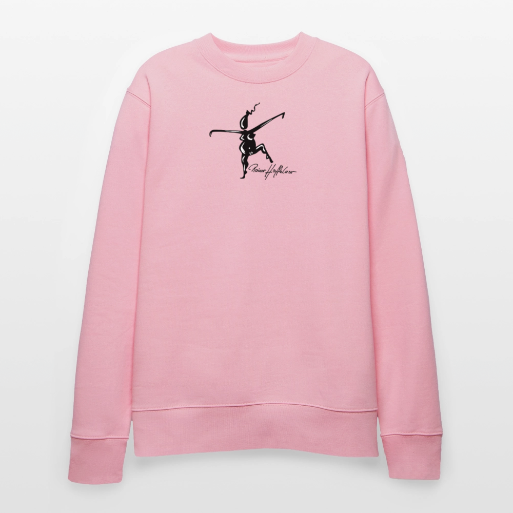 Unisex Bio-Sweatshirt mit TUSCHEWEIBCHEN PRINT - Hellrosa