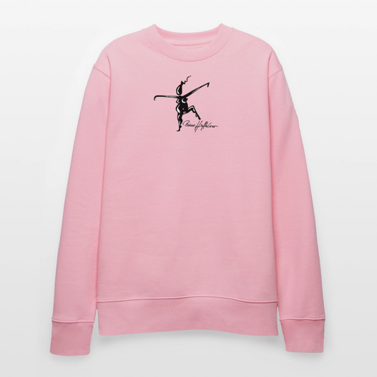 Unisex Bio-Sweatshirt mit TUSCHEWEIBCHEN PRINT - Hellrosa