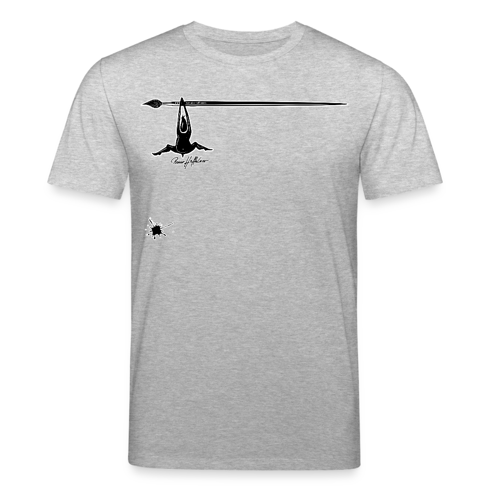 Unisex Bio-T-Shirt mit MÄNNLE PRINT - Grau meliert