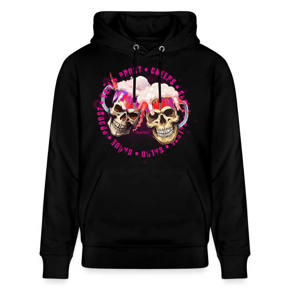 Unisex Bio-Hoodie mit OKTOBERFEST SKULL GIRL PRINT - Schwarz