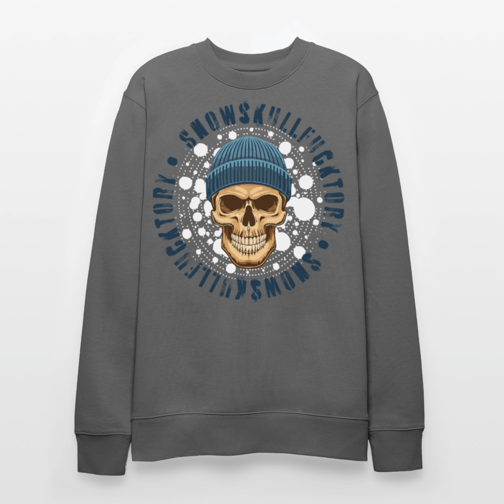 Unisex Bio-Sweatshirt mit SNOWSKULL PRINT - Anthrazit
