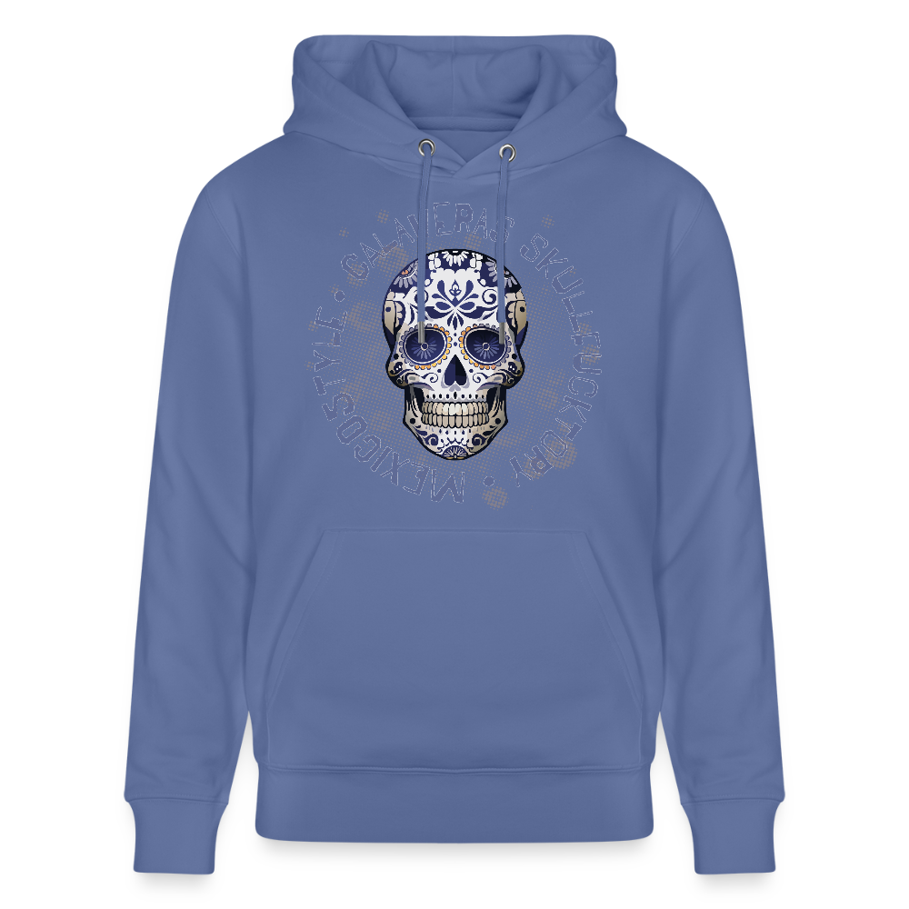Unisex Hoodie mit CALAVERAS SKULL PRINT - Blau