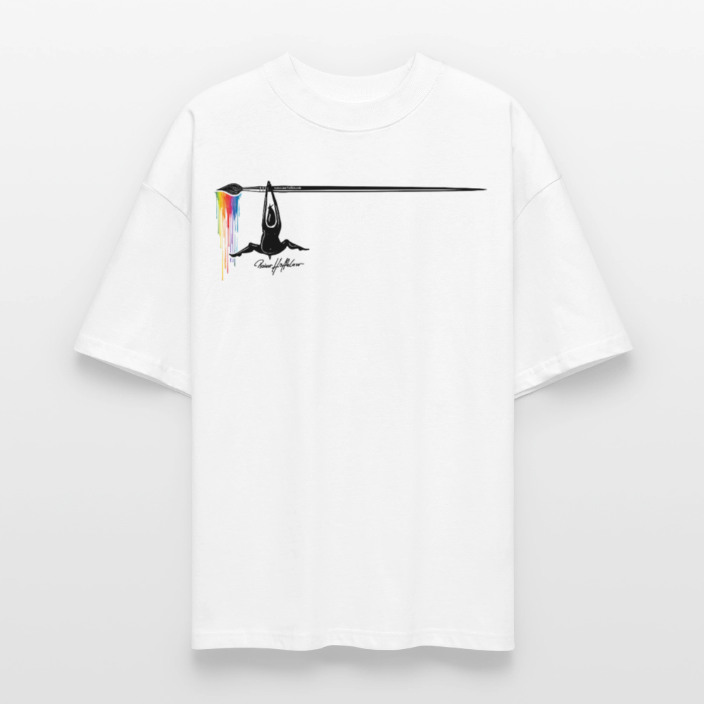 Oversized Unisex T-Shirt mit MÄNNLE PRINT - Weiß