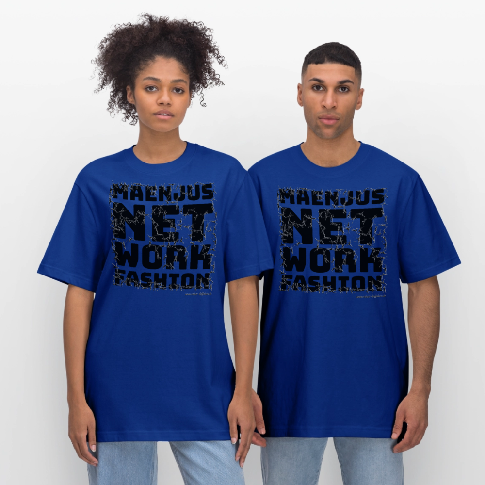 Unisex Bio-T-Shirt mit MAENJUS NETWORK FASHION PRINT - Dunkelblau