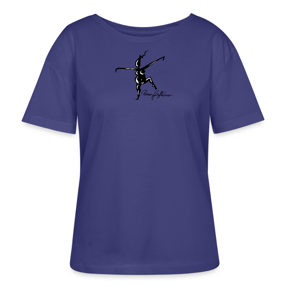 Relaxed Rundhals Frauen Bio-T-Shirt mit TUSCHEWEIBCHEN PRINT - Dämmerung