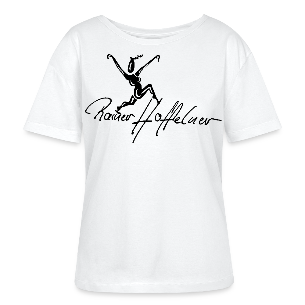 Frauen T-Shirt mit TUSCHEWEIBCHEN PRINT - Weiß