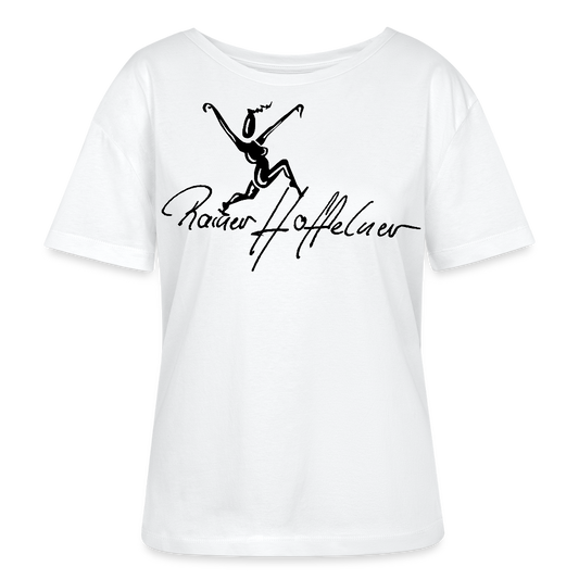 Frauen T-Shirt mit TUSCHEWEIBCHEN PRINT - Weiß