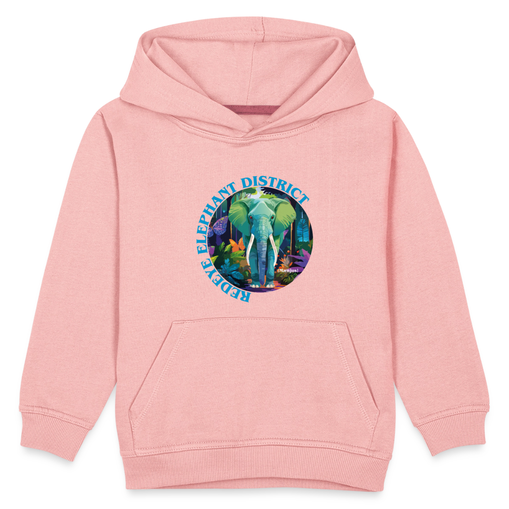 MNJS KIDS Premium Hoodie mit REDEYE ELEPHANT DISTRICT PRINT - Kristallrosa