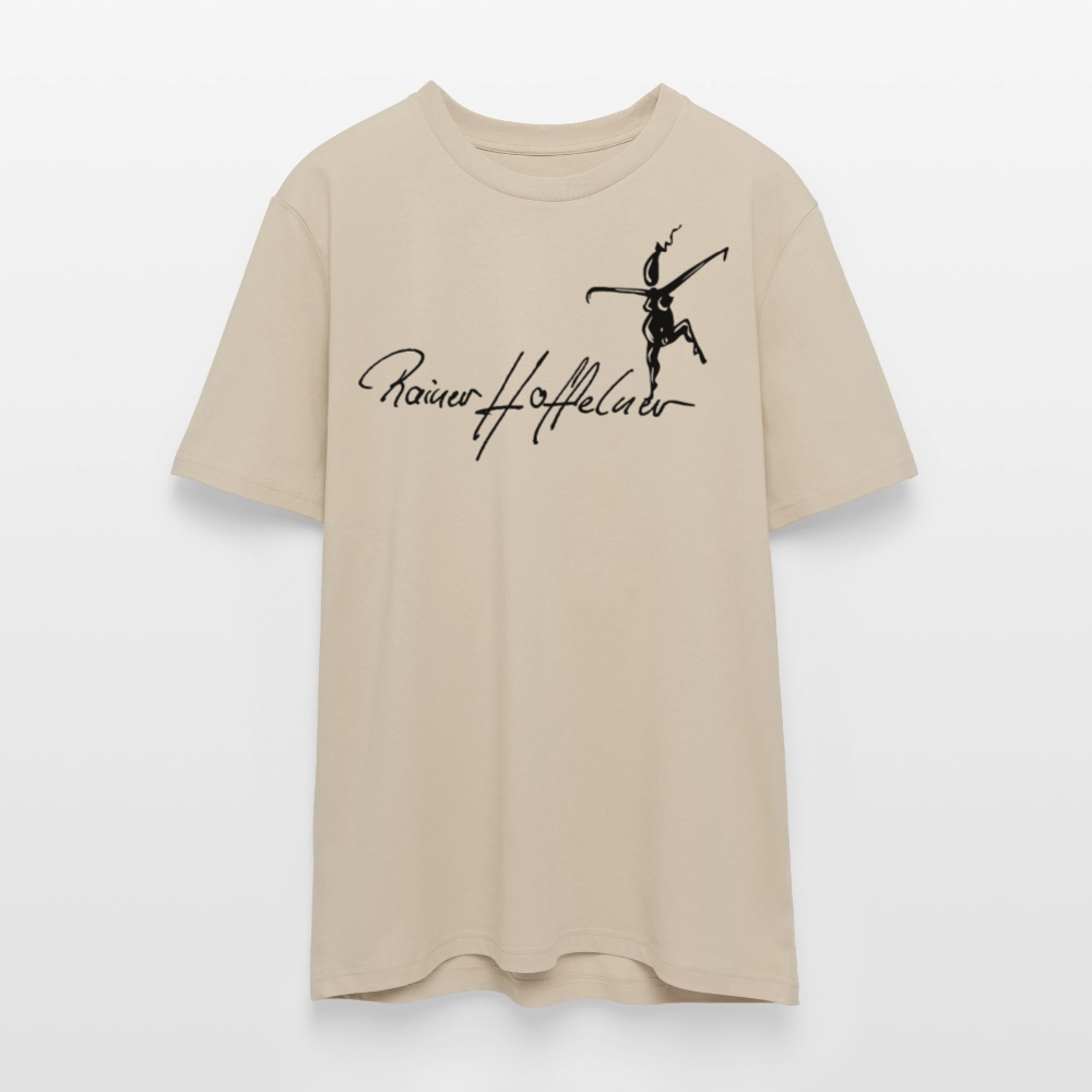 Unisex Bio-T-Shirt mit TUSCHEWEIBCHEN PRINT - Beige