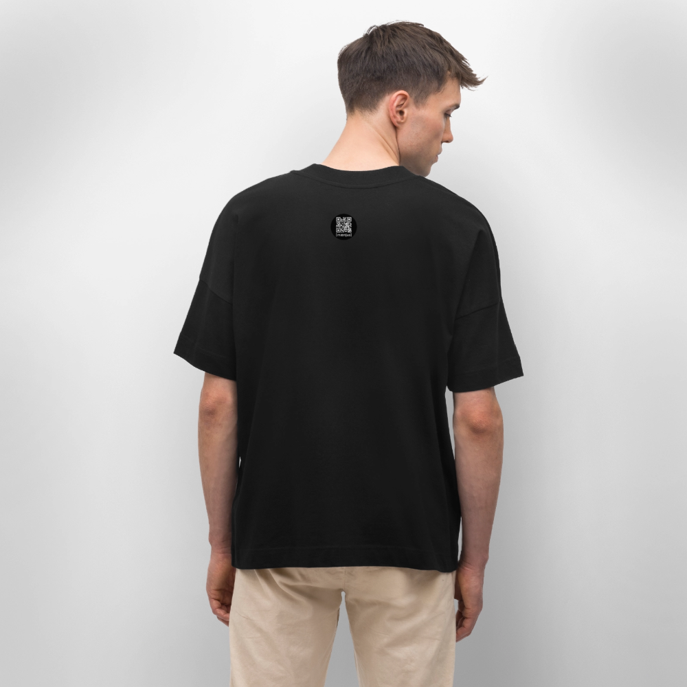 Oversized Unisex Bio T-Shirt mit MNJS CREW no limits PRINT - Schwarz
