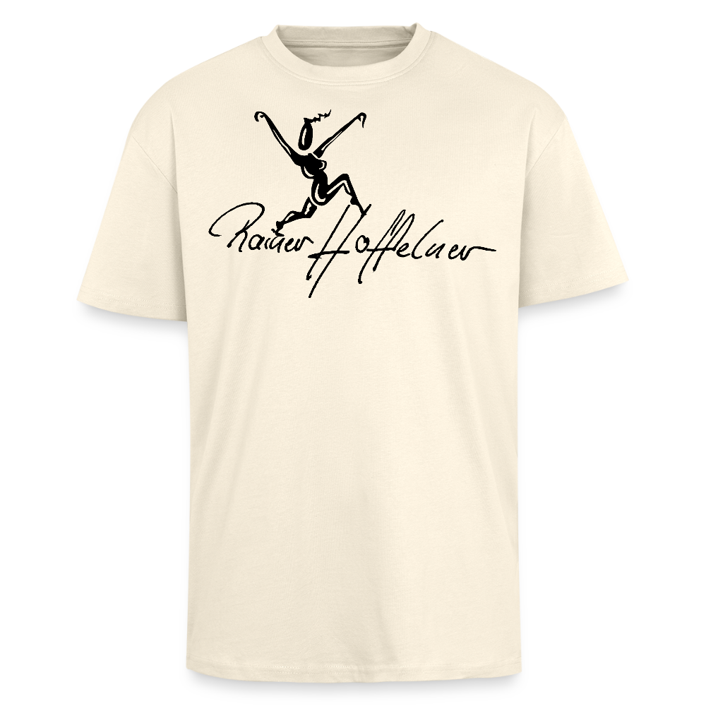 Heavy Oversize T-Shirt mit TUSCHEMÄNNCHEN PRINT - Creme