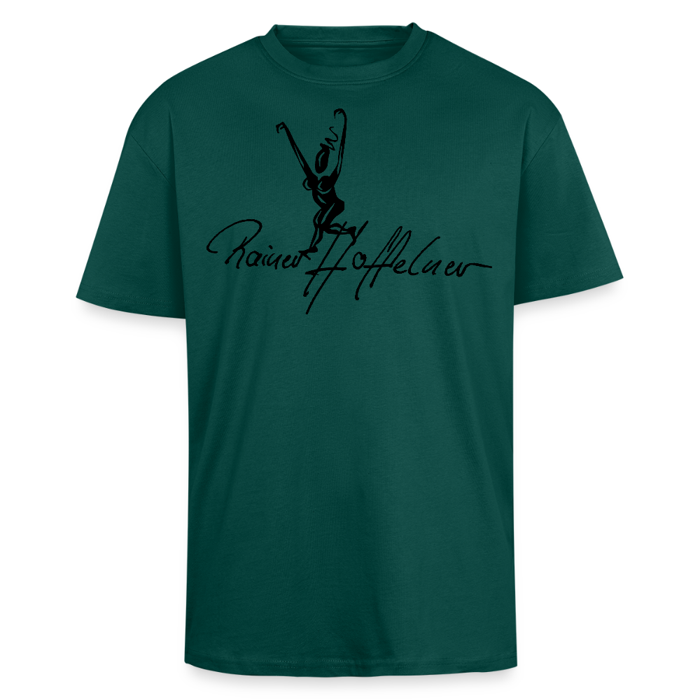 Heavy Oversize T-Shirt mit TUSCHEMÄNNCHEN PRINT - hunter Green