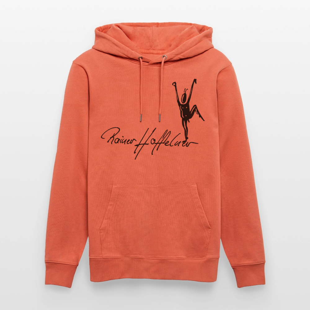 Unisex Bio-Hoodie mit TUSCHEMÄNNCHEN PRINT - Hellrot