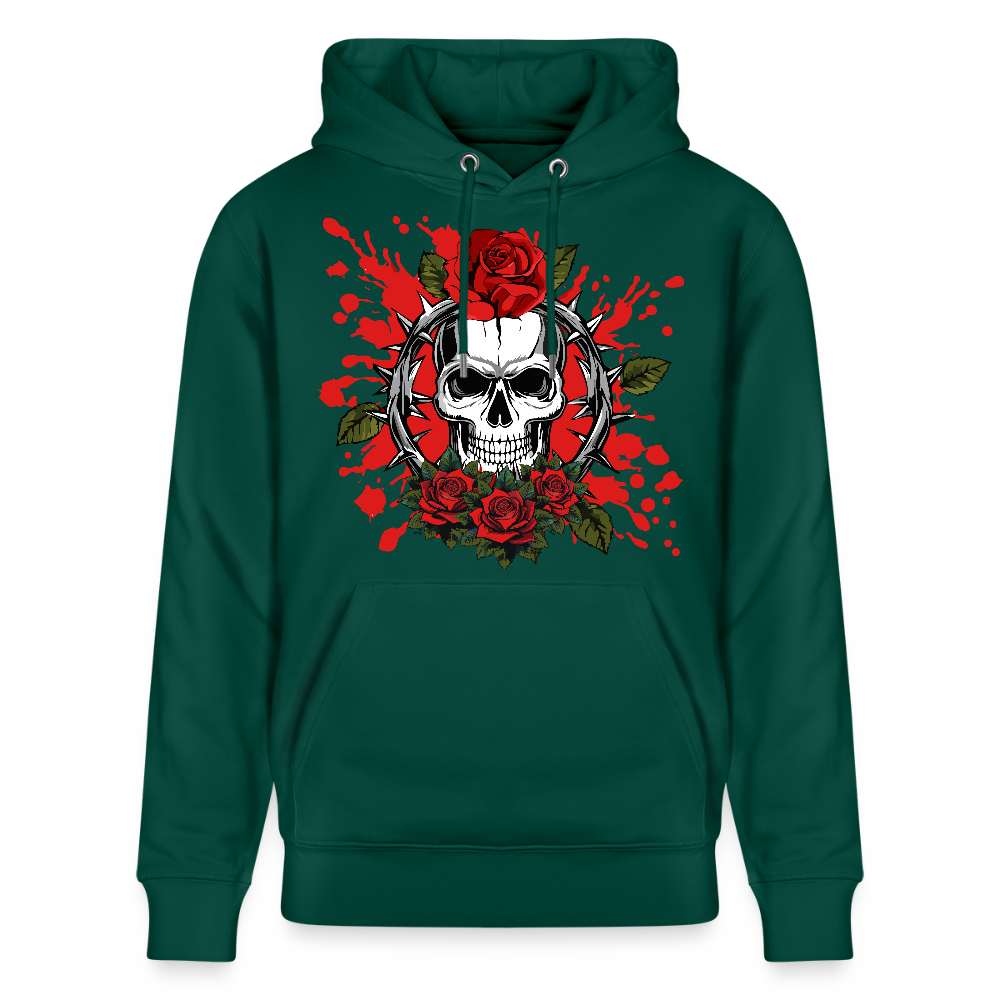 Unisex Hoodie mit ROSENSKULL PRINT - Forest