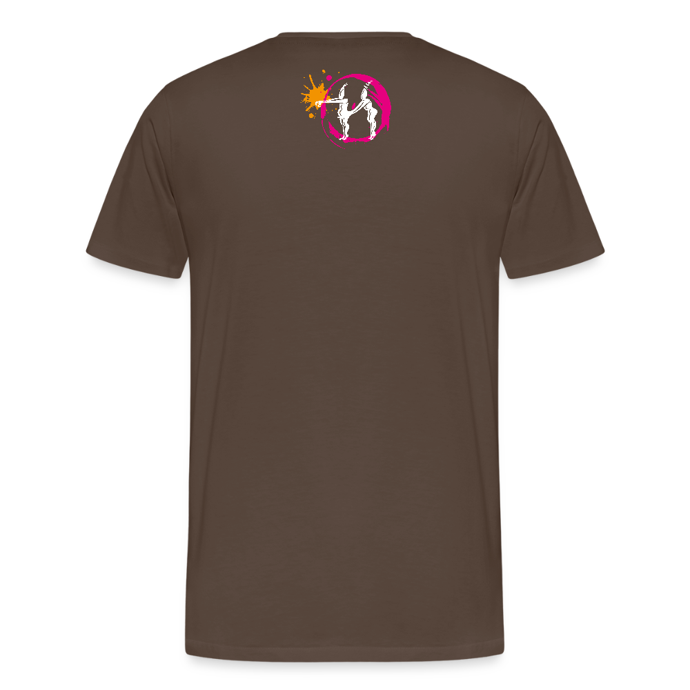 Männer Premium T-Shirt mit ES ESKALIERT EH PRINT - Edelbraun