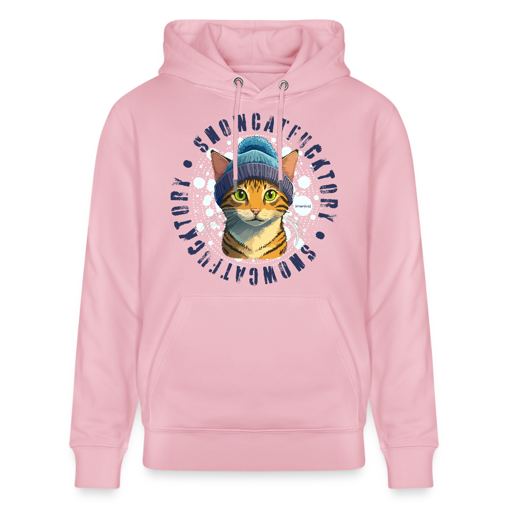 SUnisex Bio-Hoodie mit SNOWCATFUCKTORYPRINT - Hellrosa