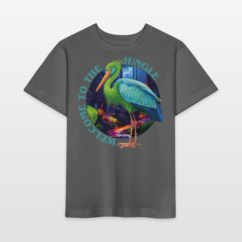 MNJS KIDS T-Shirt mit WELCOME TO THE JUNGLE PRINT - Anthrazit