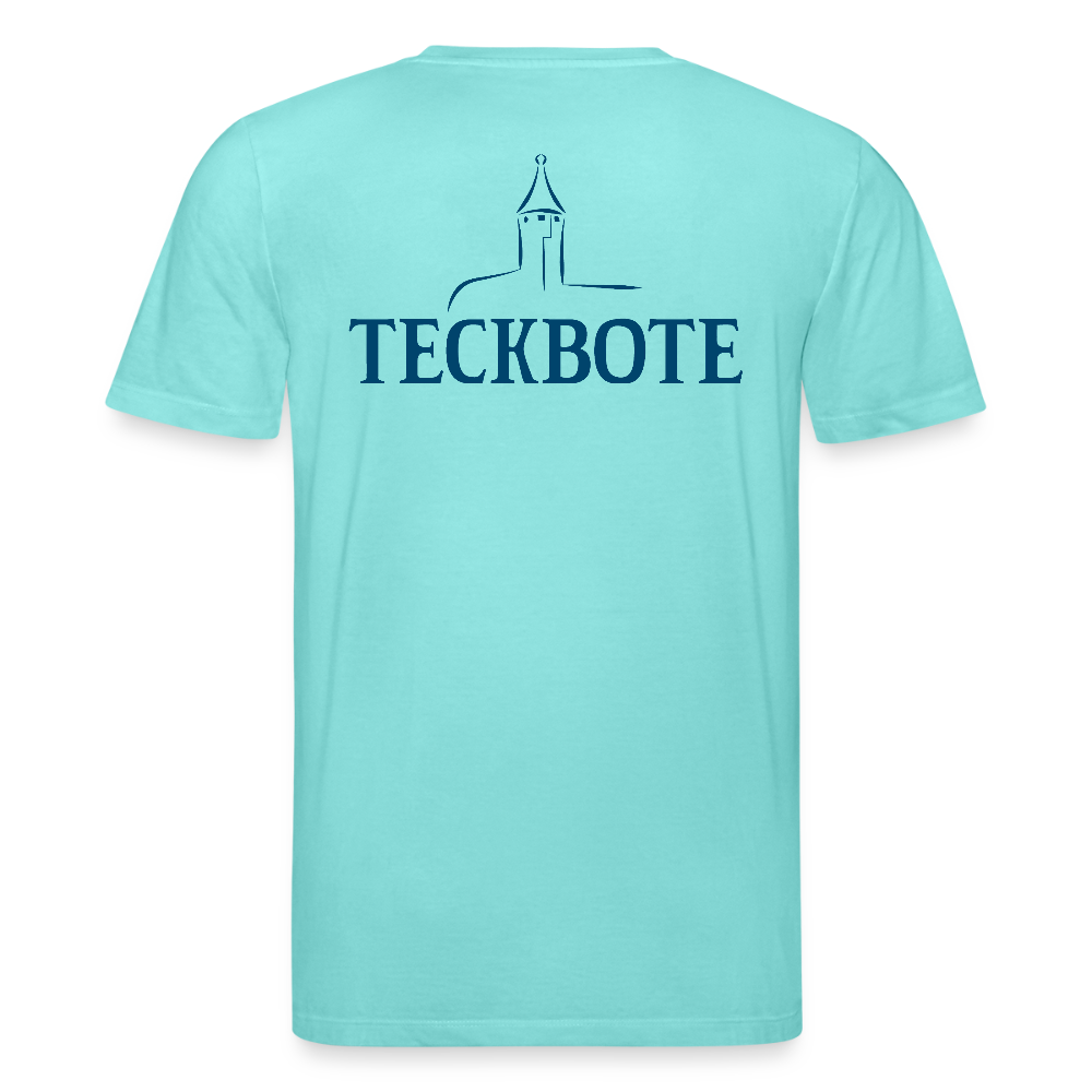 Unisex Bio-T-Shirt mit TECKBOTE PRINT - Poolblau