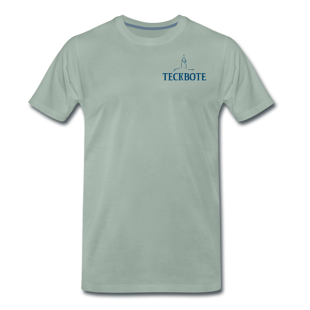 Männer Premium T-Shirt mit TECKBOTE PRINT - Graugrün