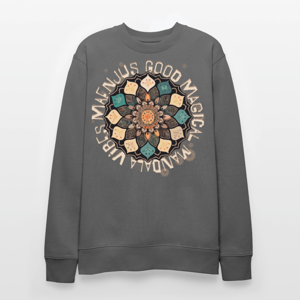 Unisex Bio-Sweatshirt mit MANDALA VIBES PRINT - Anthrazit