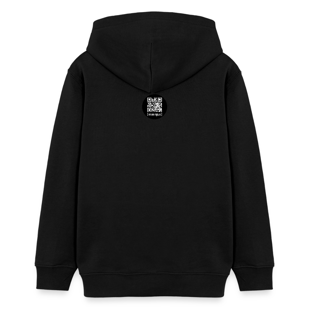 MNJS TEENS Bio-Hoodie mit WELCOME TO THE JUNGLE PRINT - Schwarz