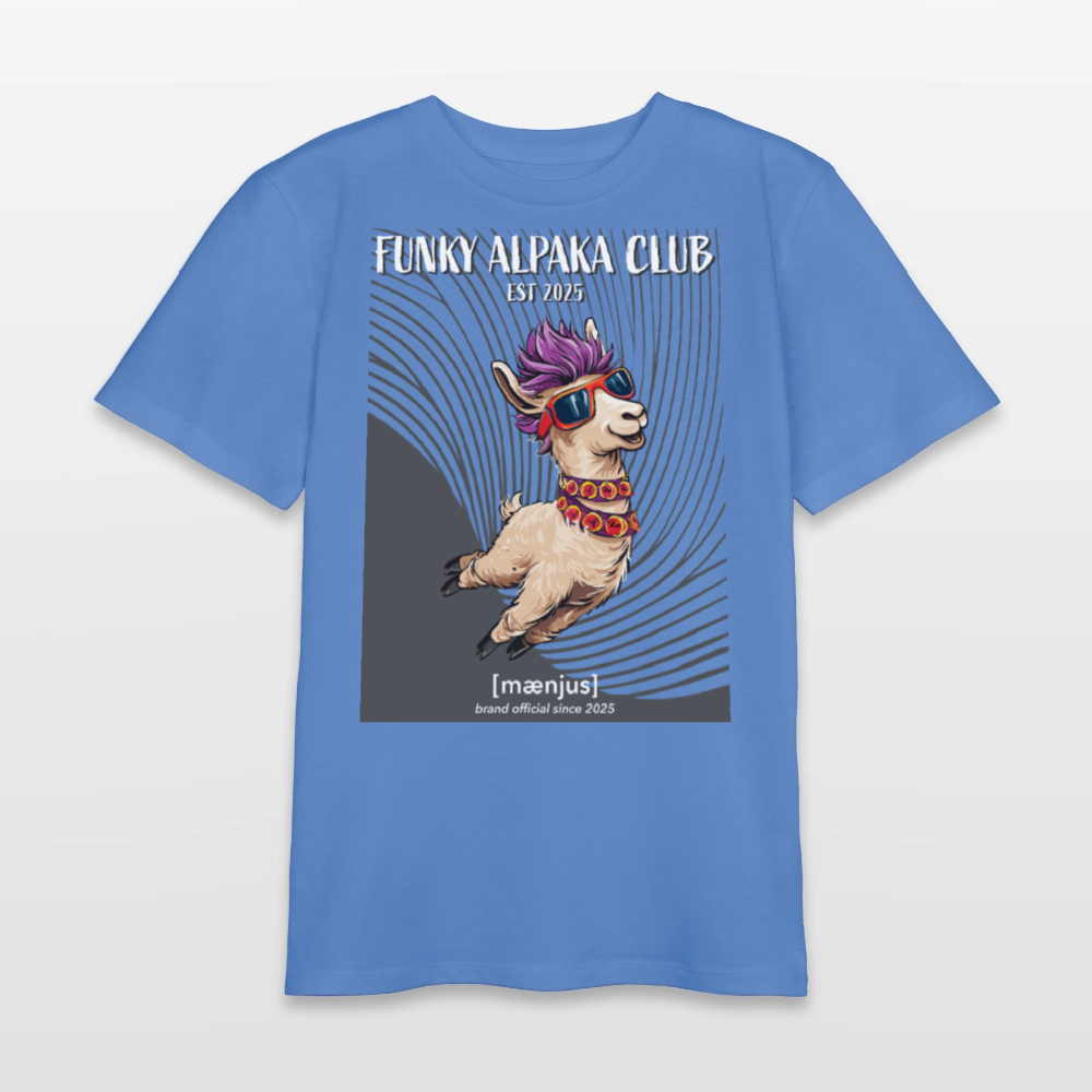 MNJS TEENS Bio T-Shirt mit FUNKY ALPAKA CLUB PRINT - Blau