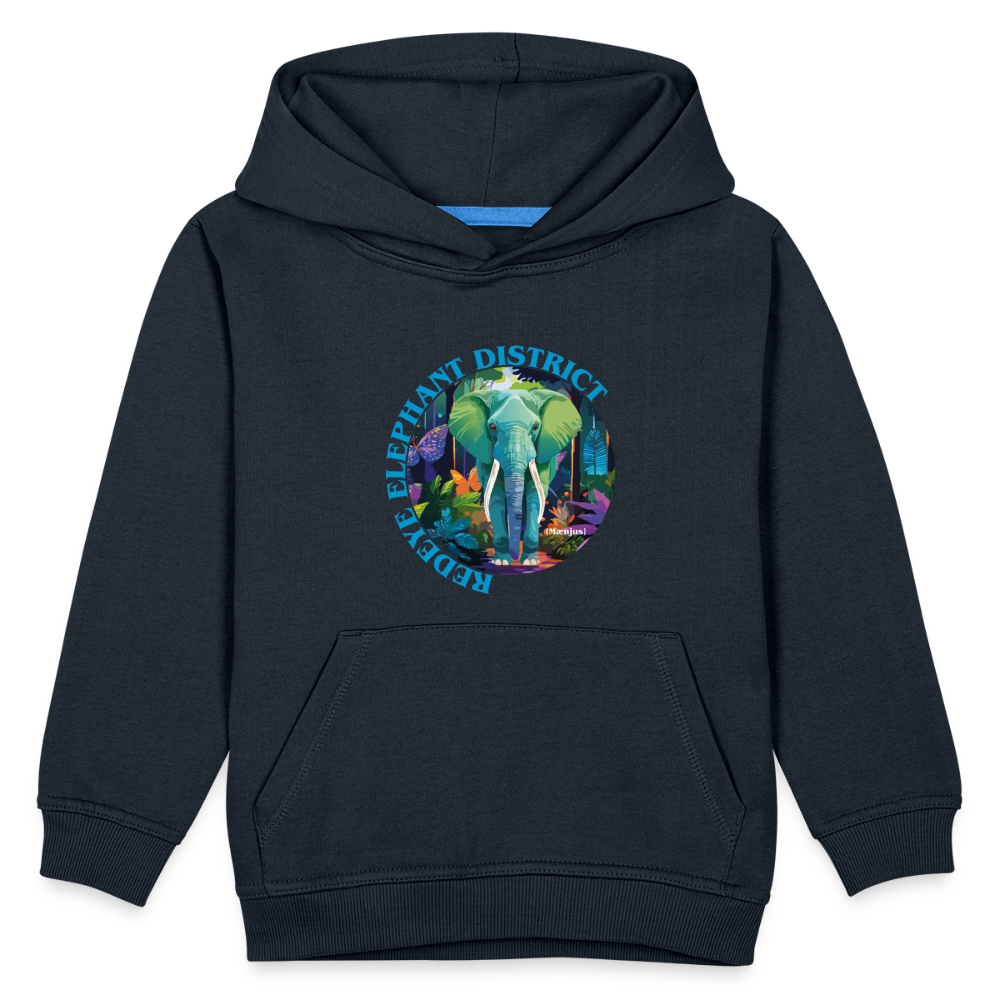 MNJS KIDS Premium Hoodie mit REDEYE ELEPHANT DISTRICT PRINT - Navy