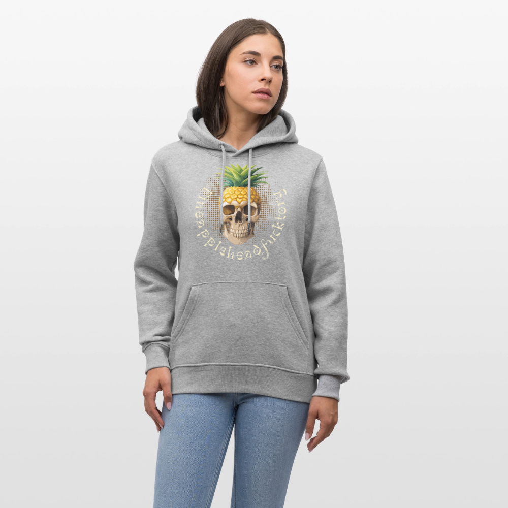 Unisex Hoodie mit PINEAPPLE SKULL PRINT - Grau meliert