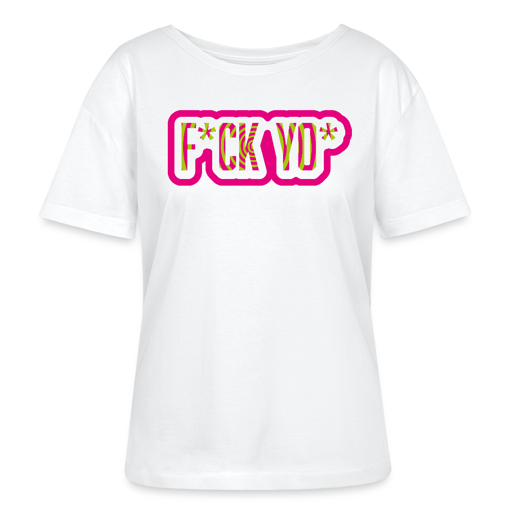 Frauen T-Shirt mit F*CK YO* PRINT - Weiß