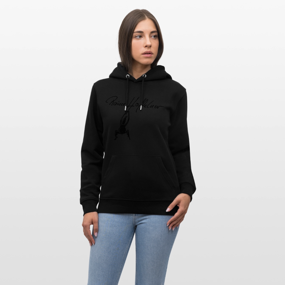 Unisex Bio-Hoodie mit TUSCHEMÄNNCHEN PRINT - Schwarz