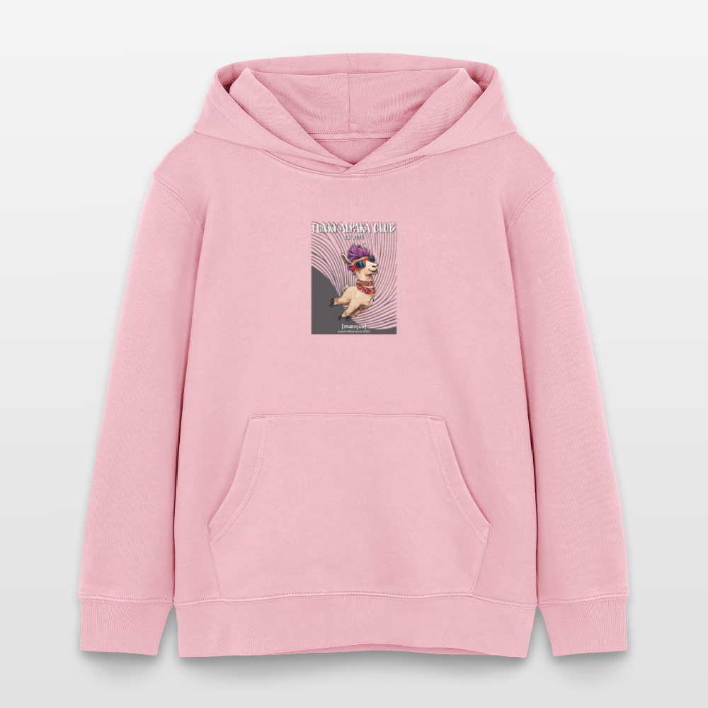 MNJS KIDS Bio-Hoodie mit FUNKY ALPAKA CLUB PRINT - Hellrosa