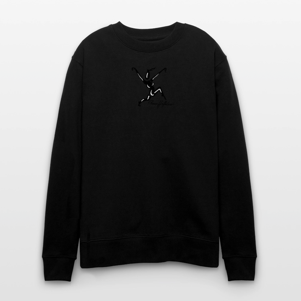 Unisex Bio-Sweatshirt mit TUSCHEWEIBCHEN PRINT - Schwarz