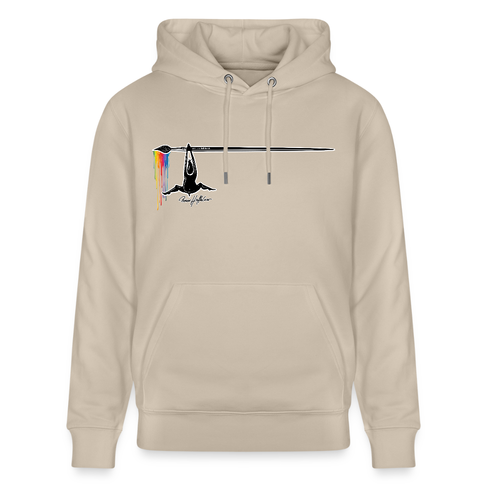 Unisex Hoodie mit TUSCHEMÄNNCHEN PRINT - Beige