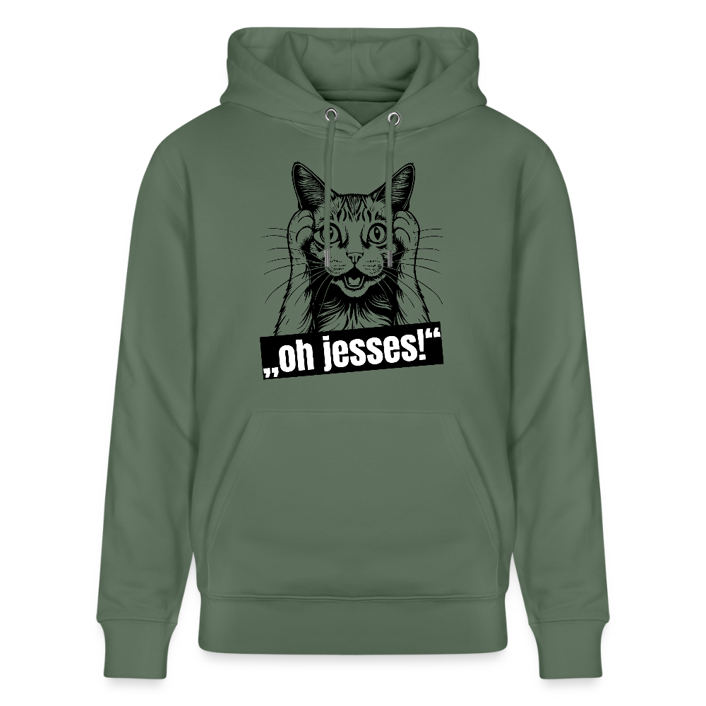 Unisex Hoodie mit OH JESSES PRINT - Tanngrün