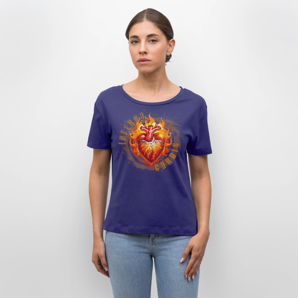 Frauen T-Shirt mit FEUERHERZ ORANGE PRINT - Dämmerung