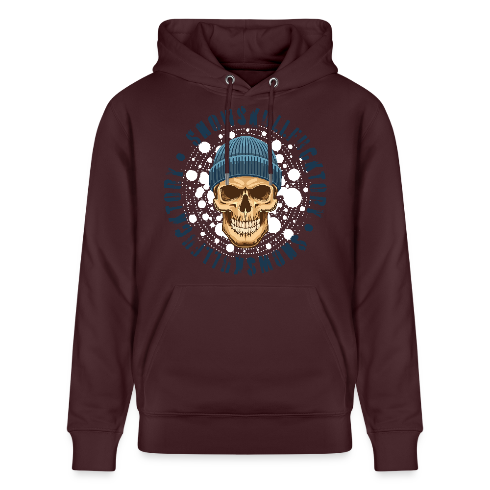 Unisex Hoodie mit SNOWSKULL PRINT - Maroon