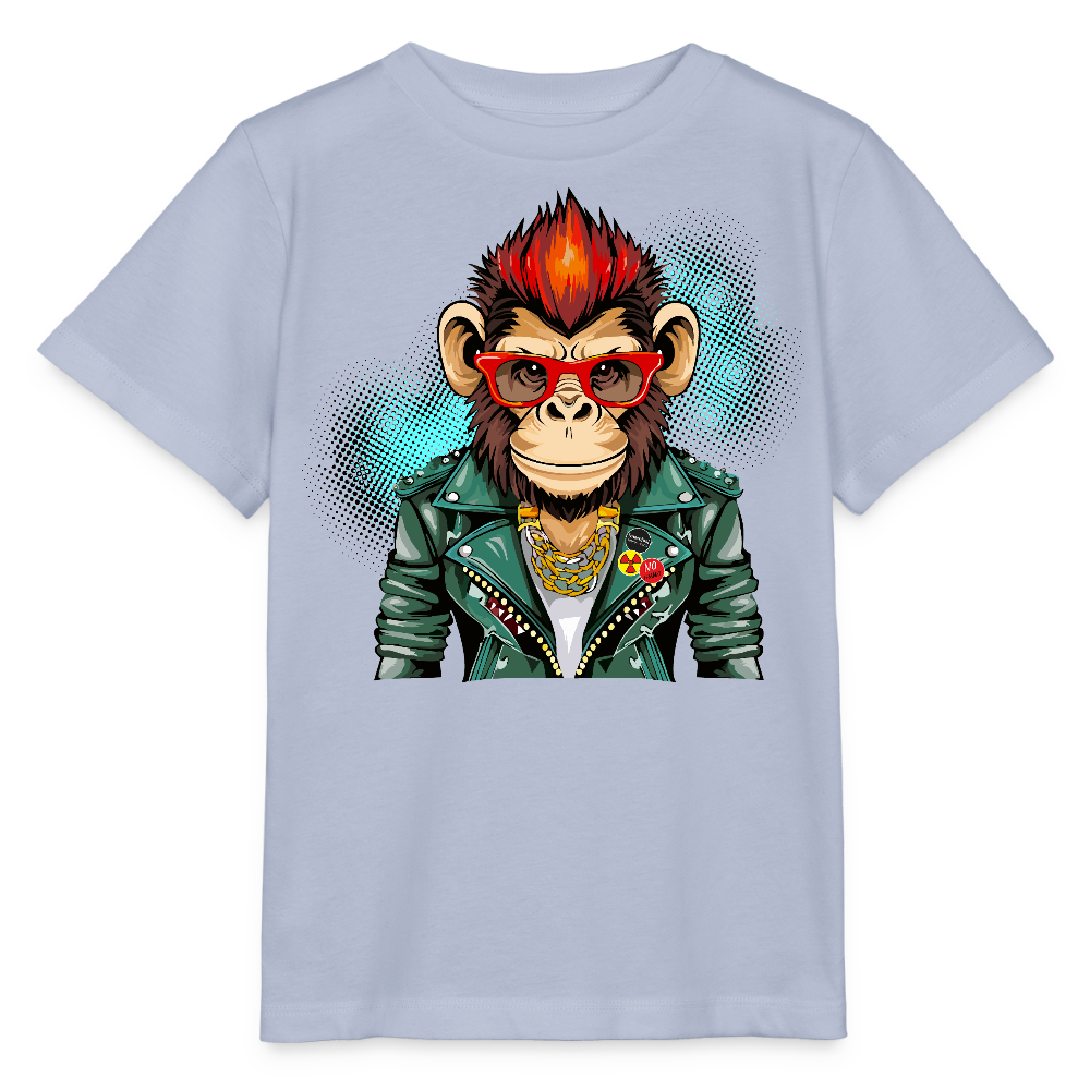 MNJS KIDS Bio T-Shirt mit MONKEY PRINT - Lavendel-Violett