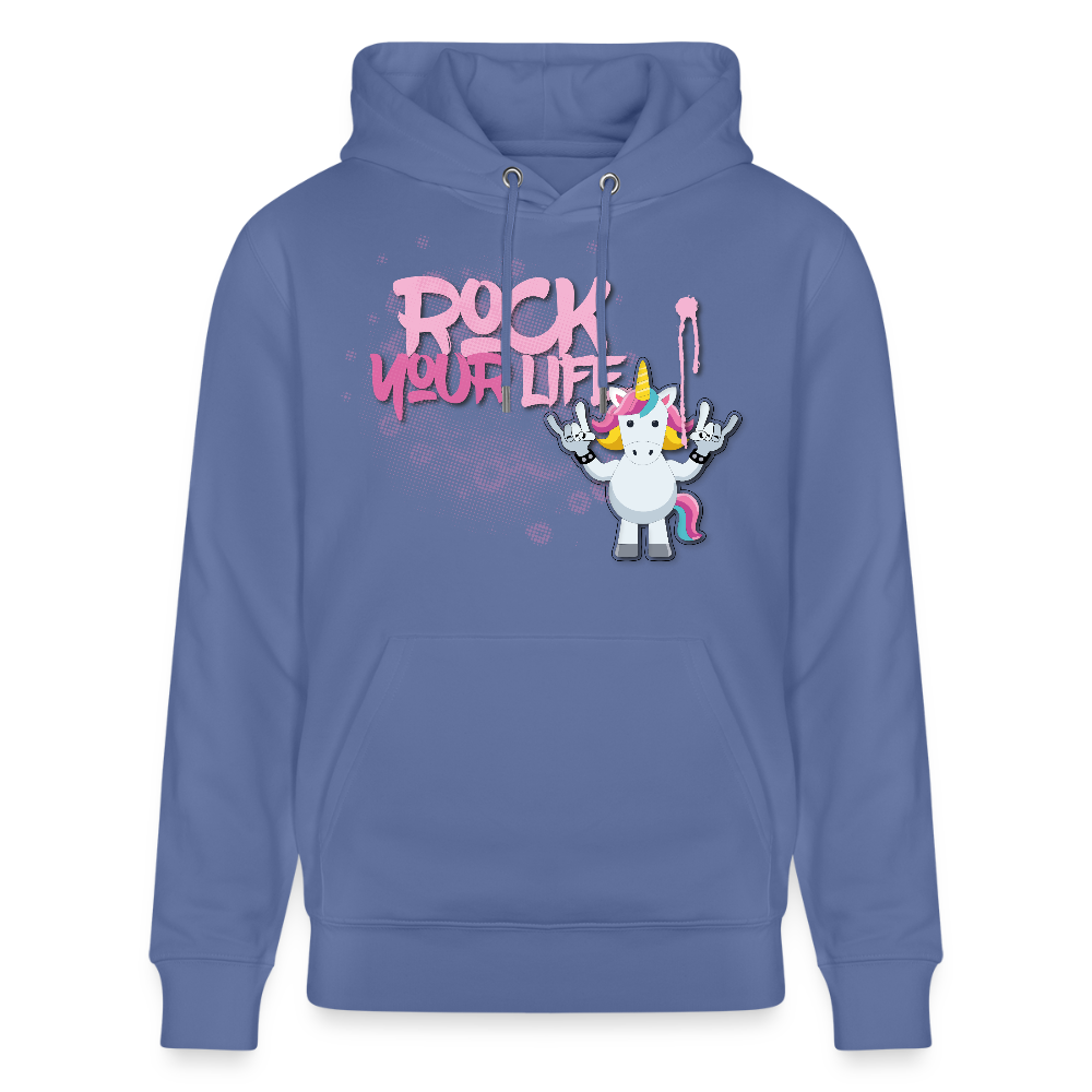 Unisex Hoodie mit ROCK YOUR LIFE PRINT - Blau