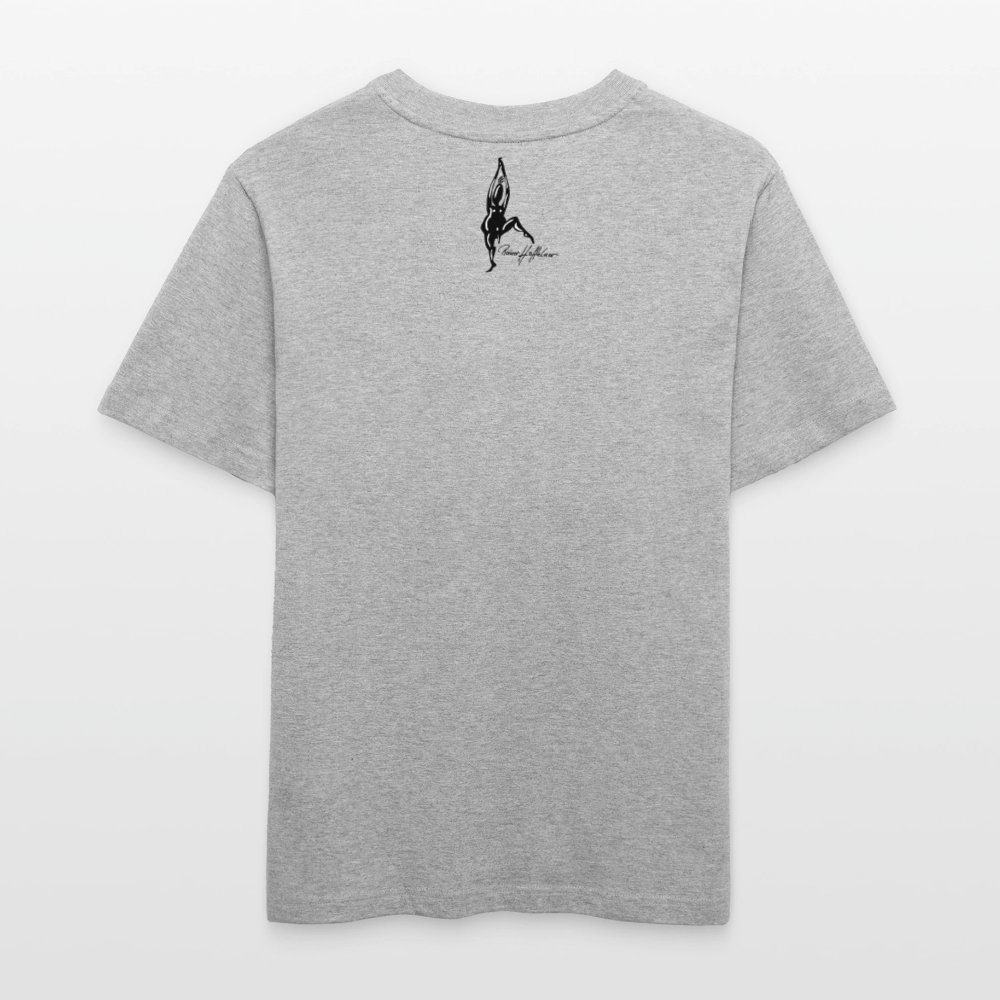 Relaxed Fit Unisex Bio-T-Shirt mit DYNAMIC FIELDS PRINT - Grau meliert