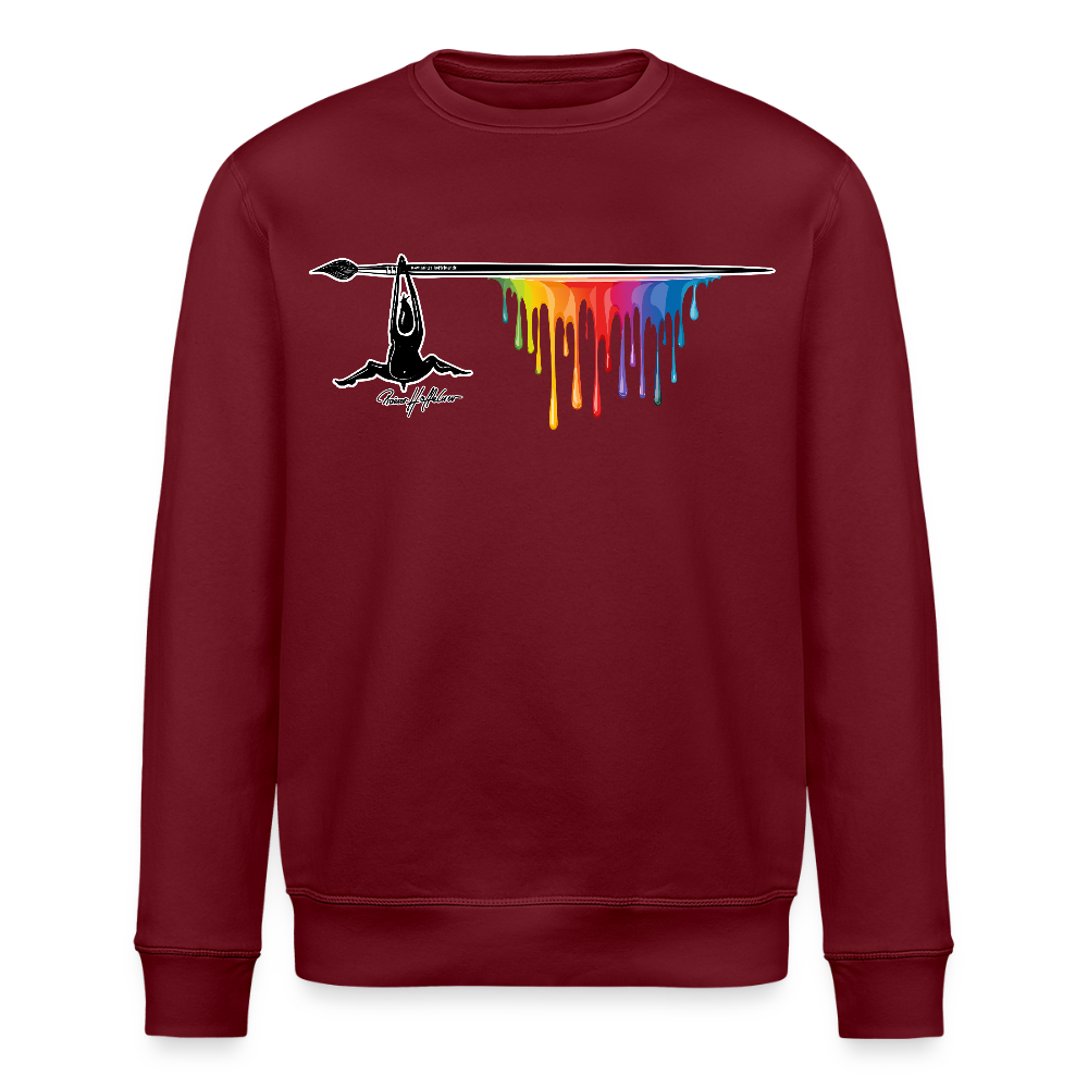 Unisex Bio-Sweatshirt mit MÄNNLE PRINT - Burgunderrot